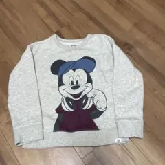 ミッキーマウス トレーナー 5歳 グレー　裏起毛