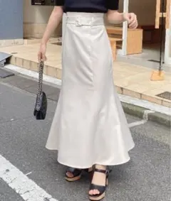 INGNI イング 共ベルト付マーメイドスカート ライトベージュ