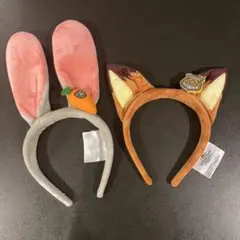 【2個セット】上海ディズニー限定 ズートピア カチューシャ ニック ジュディ