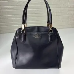 極美品　COACH ハンドバッグ 紺　ネイビー