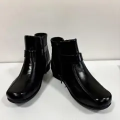 ムーンスター　ブラックショートブーツ ジッパー付き