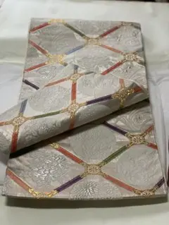 袋帯 多色 幾何学模様