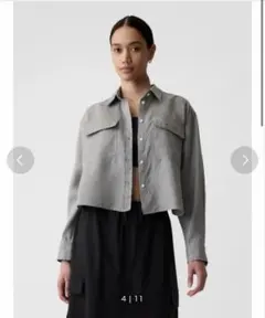 GAP リネンクロップドシャツ XSのサムネイル
