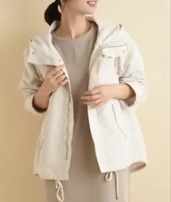 《新品》【撥水・UV加工】キルトライナー付フードショートコート