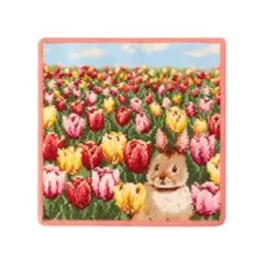 【FEILER×コスメキッチン】チューリップラビット ハンカチ