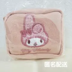 サンリオ カラビナ付きミニポーチ 立体アップリケ刺繍 マイメロディ