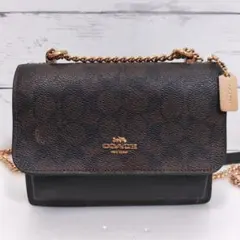 美品 COACH ミニ クレア クロスボディ シグネチャー キャンバス y2k