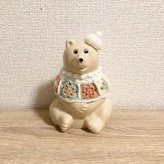 しろくま貯金箱　グラニースクエアセーター　パステルセット