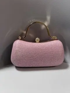 ピンクのパーティーバッグ/ラメ仕様/ミニバッグ