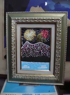絵画 油彩 風景 山下清「花火」 サイン 額装済み 肉筆手描き M10 絵画 油絵 風景 山下清「花火」 サイン 額装済み 肉筆手描き M10