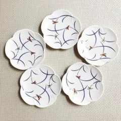 【未使用】香蘭社 リンドフィールド 梅型 小皿 銘々皿 5枚組