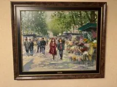 油絵風景画木製フレーム付き掛川長平作ベネチアB|mercari商品代購