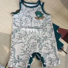 恐竜プリントロンパース 3-6M 男の子　新品未使用　即購入OK 夏服