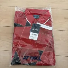 YONEX ジオメトリックレッドポロシャツ子供用120㌢