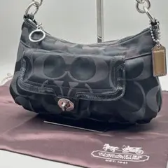 COACH ワンショルダーバッグ ビッグシグネチャー ターンロック y2k