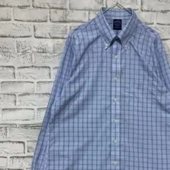 ブルックスブラザーズ長袖シャツ！ブルーチェックL 0319