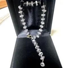 【新品】希少高品質 ハーキマーダイヤブレスレット 直径15cm【定価6万8千円】