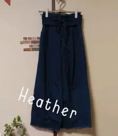 ヘザー　デニムワイドパンツ