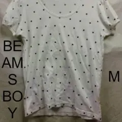 BEAMS BOYドット半袖カットソーホワイト Mのサムネイル