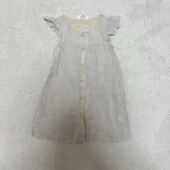 H&M 98cm 100cm ノースリーブワンピース　麻　リネン　ナチュラル