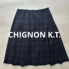 プリーツスカート ひざ丈スカート