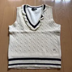 FILA ニットベスト ホワイト L ゴルフ