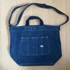 【Lee】デニム素材　トートバッグ　ショルダー　フロントポケット