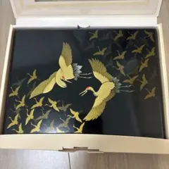 漆器 鶴蒔絵 黒塗り うるし電報 鶴の舞 - メルカリ