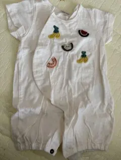 petit main フルーツ刺繍ロンパース 2way