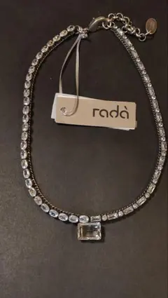 イタリアブランドラダradàシルバーキラキララインストーンネックレスパーティー