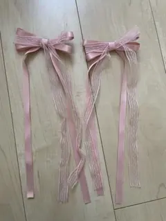 ピンクリボンヘアピン