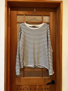 ZARA ボーダーカットソー コットン 長袖 Tシャツのサムネイル