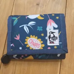 チャムス CHUMS 二つ折り財布 ネイビー 花柄 フラワー ナイロンのサムネイル
