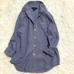 Ralph Lauren ギンガムチェック ボタンダウン シャツ ネイビー