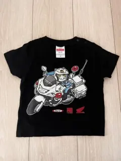白バイ　ねこ　Tシャツ 90