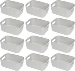 12個セット 収納カゴ 収納ボックス 小物入れケース ポリプロピレンケースのサムネイル