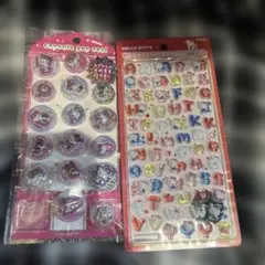 ハローキティ　ボンボンドロップシール　文字　カプセルポップシール　セット　ギャル