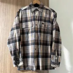 【古着】carhartt(カーハート)チェック柄 長袖ネルシャツ ブラウン M