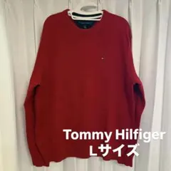 Tommy Hilfiger トミー ヒルフィガー Vガゼット ニット サイズL
