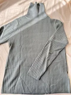 earth タートルネック ニット セーター グレー