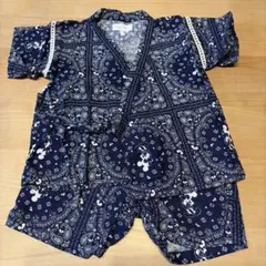 【美品】ミッキー柄　甚平　90センチ　ampersand アンパサンド