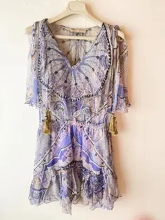 just cavalli カフタン ポンチョ マヨリカ コットンシルク新品7万円 