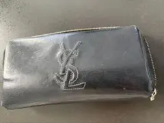 YSL ブラックレザー長財布 サンローラン