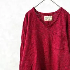 AZUL by moussy カットソー 長袖 Ｖネック 胸ポケット シンプルのサムネイル