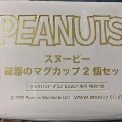 クックパッドプラス付録　PEANUTS　スヌーピーマグカップ
