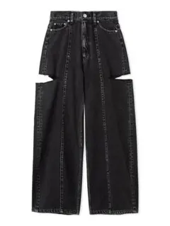 FRAY I.D カットアウトバレルデニムパンツ ブラックのサムネイル