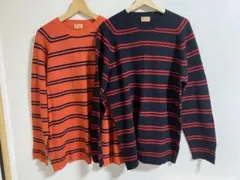 二重ボーダー　ニット　2セット