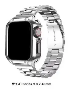 Apple Watch ステンレススチールバンド&ケース　カラー： シルバー