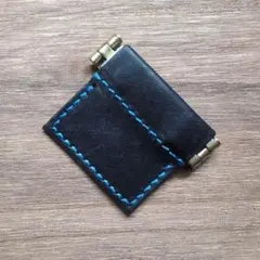 【ハンドメイド】栃木レザー 本革 マルチケース 小物入れ バネ口
