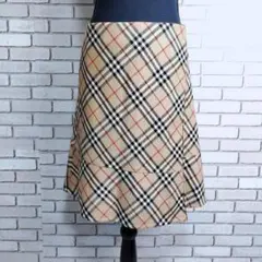 バーバリーブルーレーベル☆ラップスカート　フレアスカート　ノバチェック　38